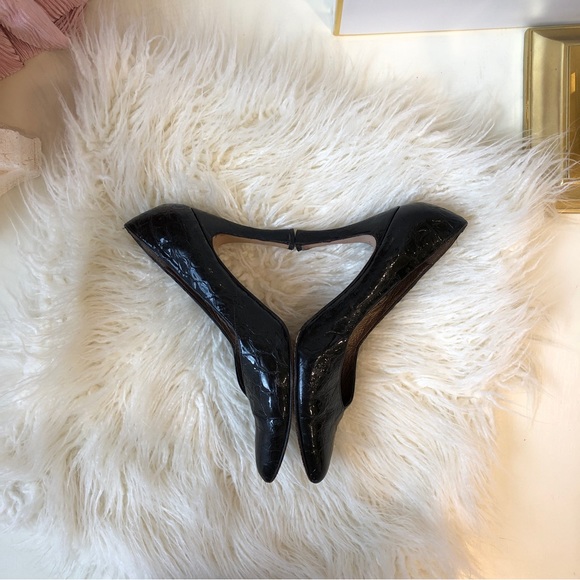 Crocodile Norman Kaplan Vintage Las Vegas Embossed Patent Leather Heels Shoes 10 - Picture 11 of 11